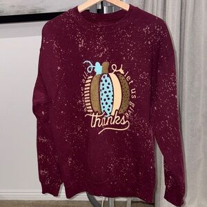 Women's Burgundy Graphic Sweater